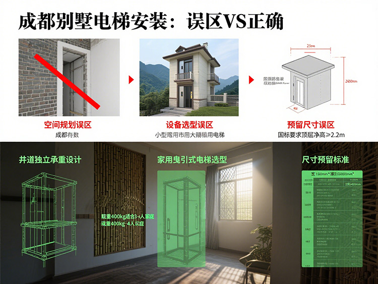 成都別墅電梯 成都別墅電梯安裝注意事項：避免哪些常見誤區(qū)？