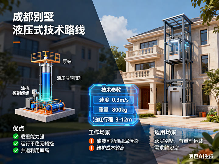 成都別墅電梯 螺桿式、曳引式、液壓式：成都別墅電梯3大驅動方式優(yōu)劣對比